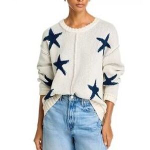 Vintage Havana Cream Sweater with Black Star Design